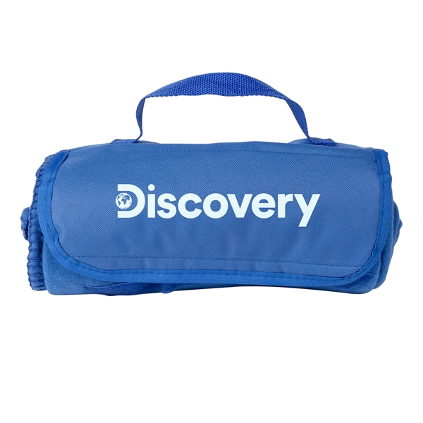 Blue 47" x 53" roll-up blanket for staying warm and comfortable.... from ASI 44900 NC Custom (CI/Lanco) / Lanco