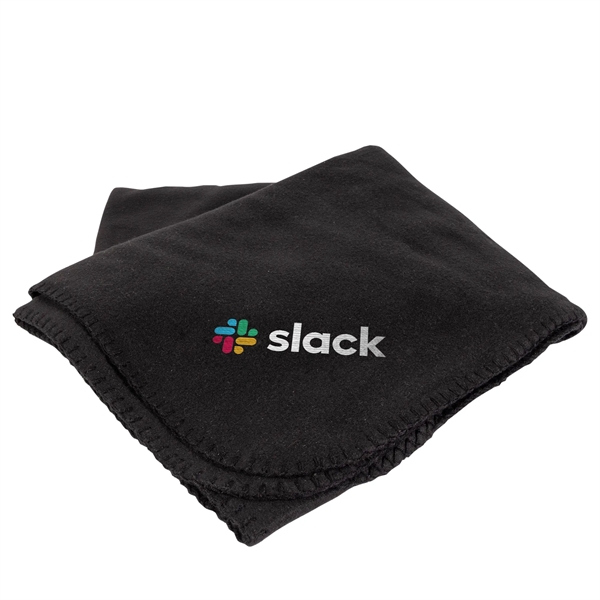 Black 50" x 60" promo fleece throw for staying warm and... from ASI 44900 NC Custom (CI/Lanco) / Lanco
