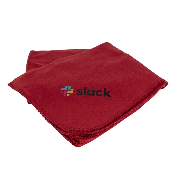 Black 50" x 60" promo fleece throw for staying warm and... from ASI 44900 NC Custom (CI/Lanco) / Lanco