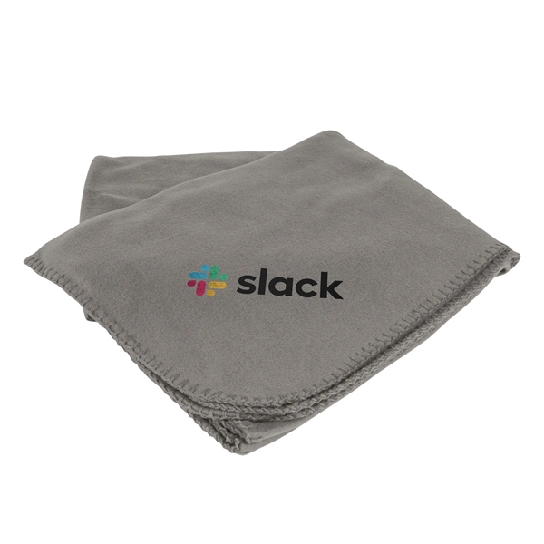 Black 50" x 60" promo fleece throw for staying warm and... from ASI 44900 NC Custom (CI/Lanco) / Lanco