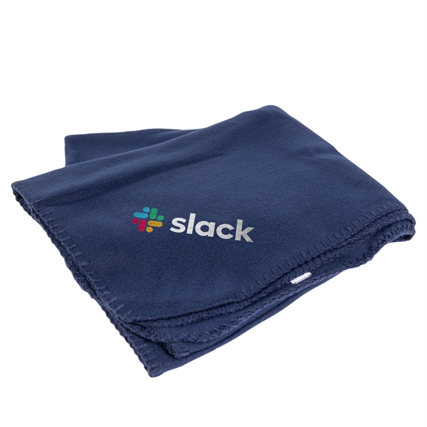 Black 50" x 60" promo fleece throw for staying warm and... from ASI 44900 NC Custom (CI/Lanco) / Lanco