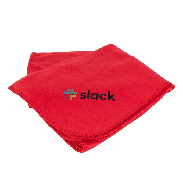 Black 50" x 60" promo fleece throw for staying warm and... from ASI 44900 NC Custom (CI/Lanco) / Lanco