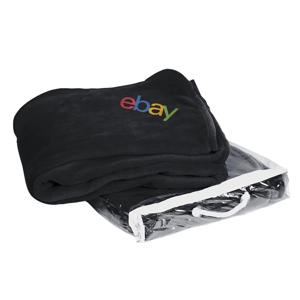 White 50" x 60" micro-plush coral fleece blanket for staying warm... from ASI 44900 NC Custom (CI/Lanco) / Lanco