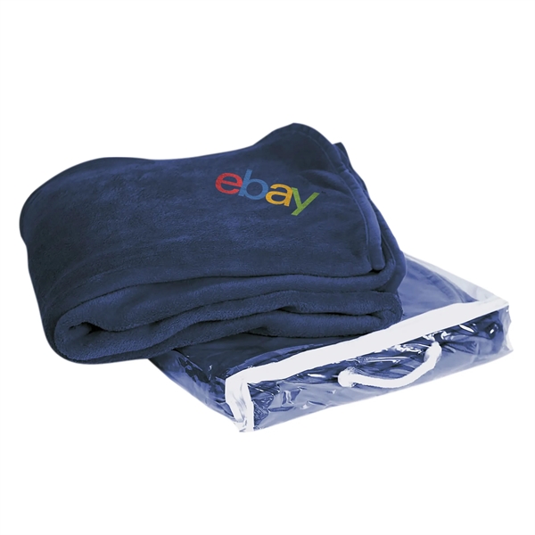 White 50" x 60" micro-plush coral fleece blanket for staying warm... from ASI 44900 NC Custom (CI/Lanco) / Lanco