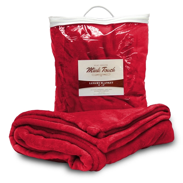 Red plaid 50" x 60" soft touch luxury blanket for staying... from ASI 44900 NC Custom (CI/Lanco) / Lanco