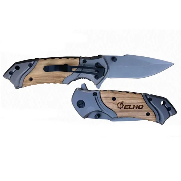 Versatile Lock back Wood Accent Handle Pocket Knife... from ASI 99030 Zipline / Zipline
