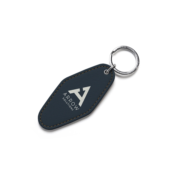 Full-color, full-bleed vegan leather keychain... from ASI 45657 Pop! Promos