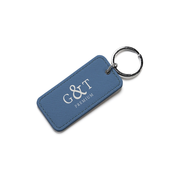 Full-color, full-bleed vegan leather keychain... from ASI 45657 Pop! Promos