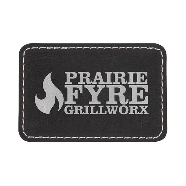 3" x 2" x 1/16" rectangular PU leatherette garment patch.... from ASI 74601 Calico