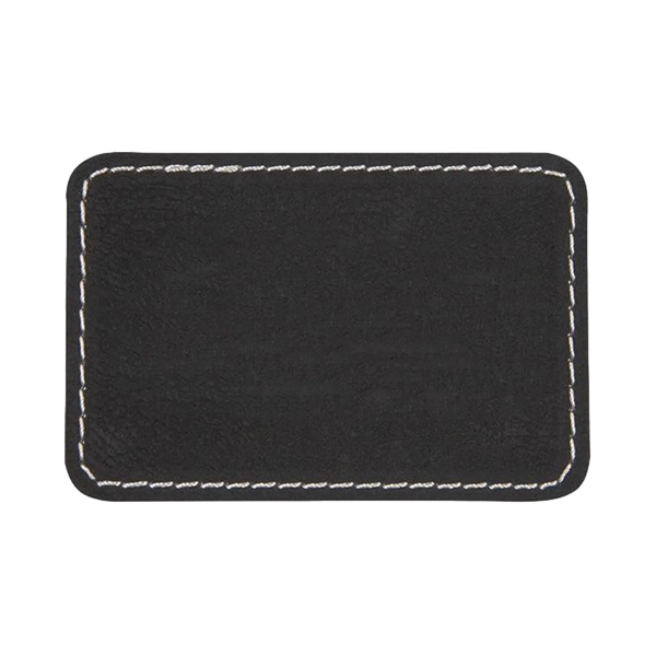 3" x 2" x 1/16" rectangular PU leatherette garment patch.... from ASI 74601 Calico