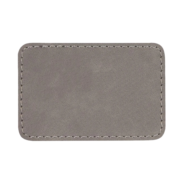 3" x 2" x 1/16" rectangular PU leatherette garment patch.... from ASI 74601 Calico