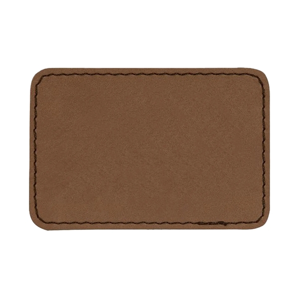 3" x 2" x 1/16" rectangular PU leatherette garment patch.... from ASI 74601 Calico