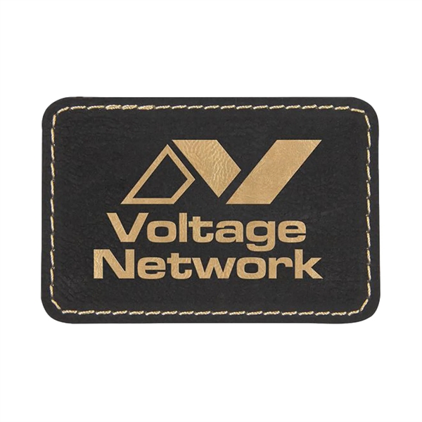 3" x 2" x 1/16" rectangular PU leatherette garment patch.... from ASI 74601 Calico