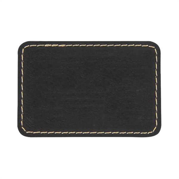 3" x 2" x 1/16" rectangular PU leatherette garment patch.... from ASI 74601 Calico