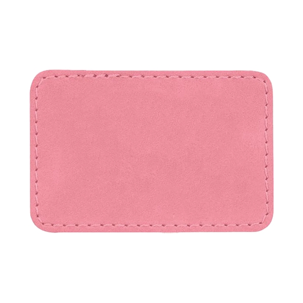3" x 2" x 1/16" rectangular PU leatherette garment patch.... from ASI 74601 Calico