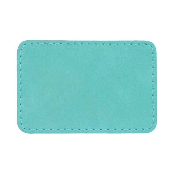 3" x 2" x 1/16" rectangular PU leatherette garment patch.... from ASI 74601 Calico