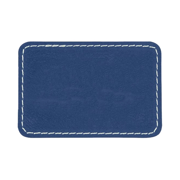 3" x 2" x 1/16" rectangular PU leatherette garment patch.... from ASI 74601 Calico