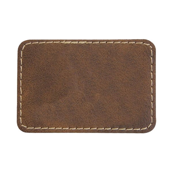 3" x 2" x 1/16" rectangular PU leatherette garment patch.... from ASI 74601 Calico