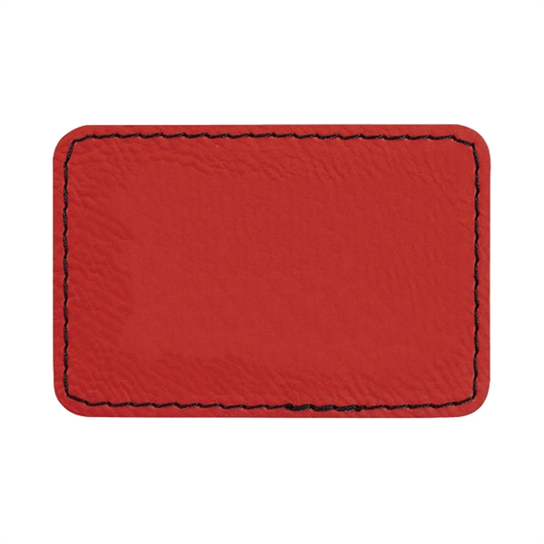 3" x 2" x 1/16" rectangular PU leatherette garment patch.... from ASI 74601 Calico