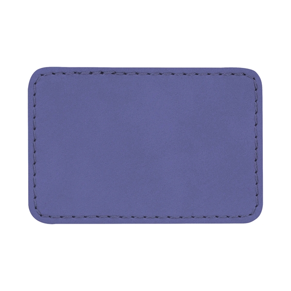 3" x 2" x 1/16" rectangular PU leatherette garment patch.... from ASI 74601 Calico