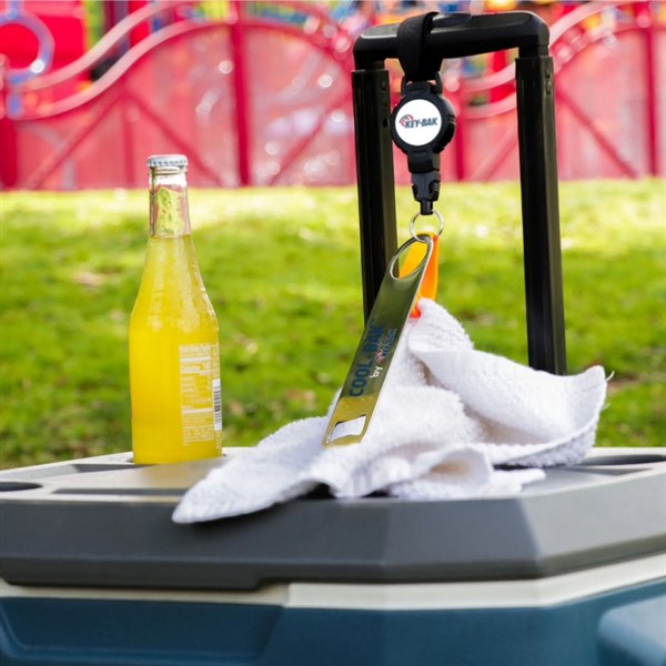 Cool-Bak Retractable Bottle Opener and Towel Gripper Clip.... from ASI 64635 KEY-BAK Promotional Products