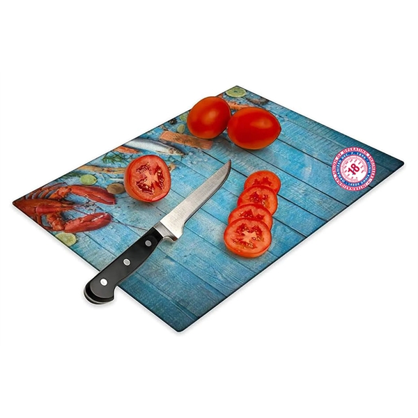 Custom Sublimated 11" x 8" Tempered Glass Cutting Board. Printed in... from ASI 62635 Inno-Vative Solutions Grp LTD
