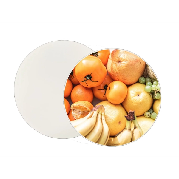 Custom Sublimated 7.9 In. Round Tempered Glass Cutting Board. Printed in... from ASI 62635 Inno-Vative Solutions Grp LTD