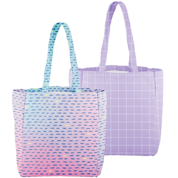 Two-handled tote with a gusset that measures 13" w x 14"... from ASI 74710 Numo
