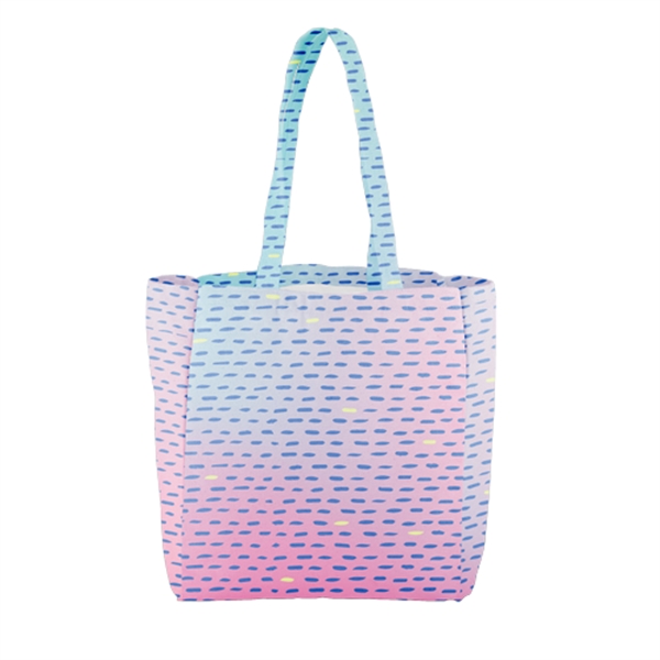 Two-handled tote with a gusset that measures 13" w x 14"... from ASI 74710 Numo