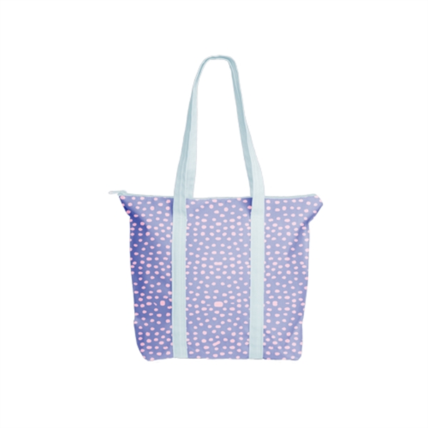 Large, gusseted, two-handled tote with zipper closure that measures 15" W... from ASI 74710 Numo