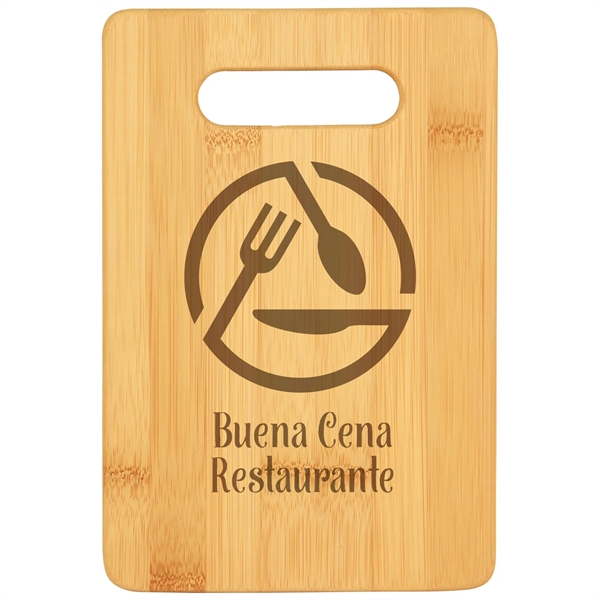 Laser-engraved bamboo cutting board... from ASI 45795 Colorguppy Printing