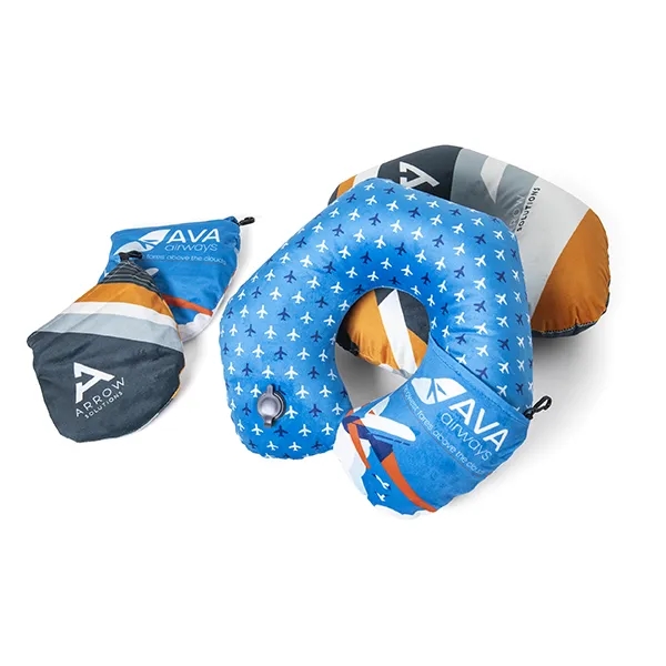 The Inflatable Travel Pillow is a fully customizable travel necessity with... from ASI 45657 Pop! Promos