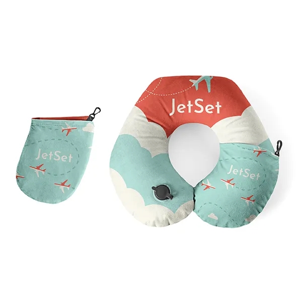 The Inflatable Travel Pillow is a fully customizable travel necessity with... from ASI 45657 Pop! Promos
