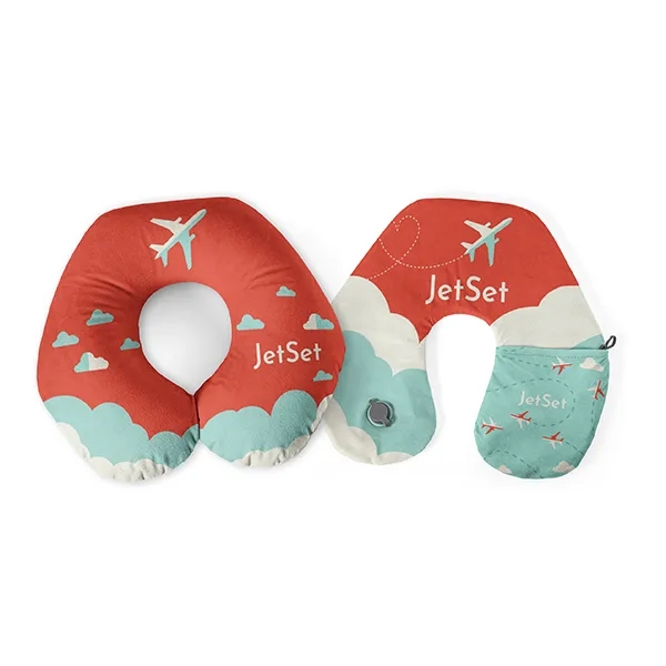 The Inflatable Travel Pillow is a fully customizable travel necessity with... from ASI 45657 Pop! Promos