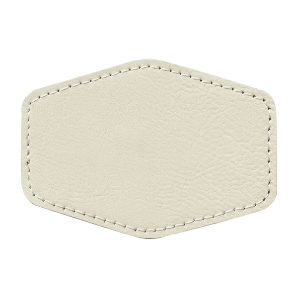 3.5" x 2.5" x 1/16" hexagonal PU leatherette garment patch.... from ASI 74601 Calico