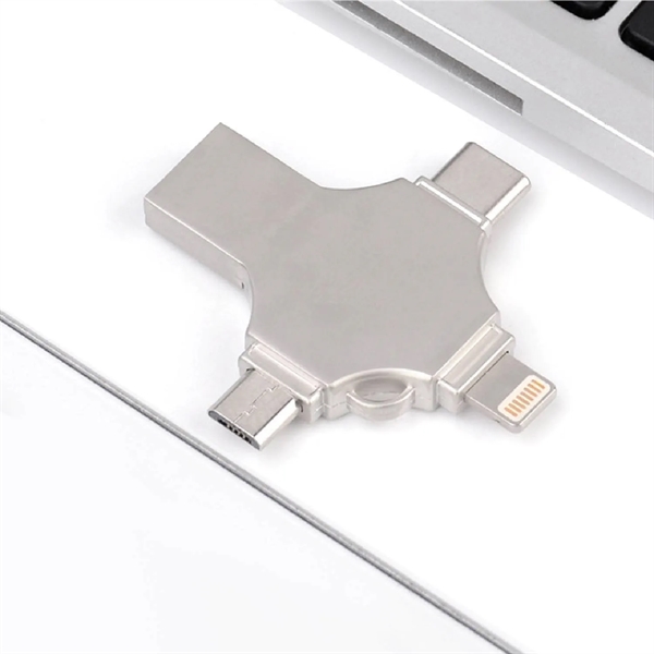 4-in-1 OTG USB Flash Drive 3.0 plus 1c1p silkscreen imprint plus... from ASI 37218 Athena Promo (tm)
