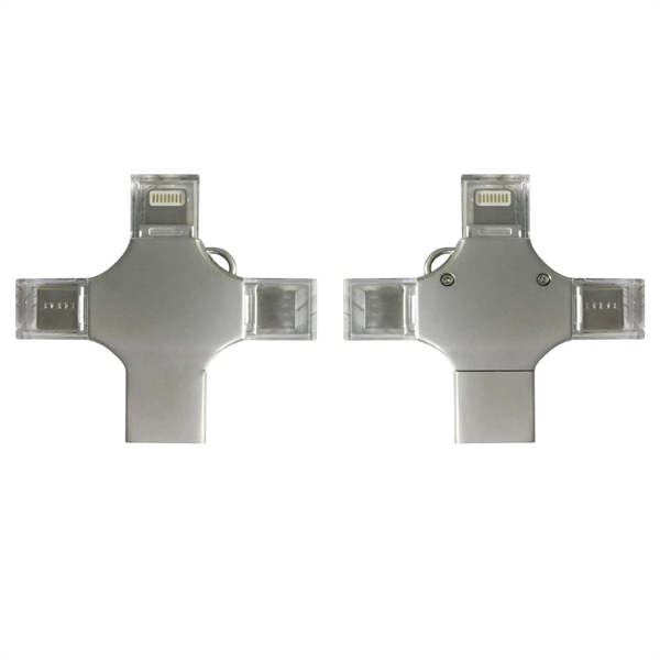 4-in-1 OTG USB Flash Drive 3.0 plus 1c1p silkscreen imprint plus... from ASI 37218 Athena Promo (tm)