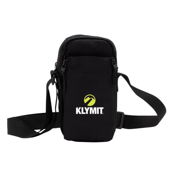 Crossbody drink bag with front zippered pocket and adjustable webbing strap.... from ASI 88060 Snugz/USA Inc