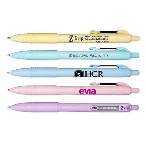 Zebra Z-Grip Pastel Ball Point Pen with Rubber Grip... from ASI 67675 Liqui-Mark Corp