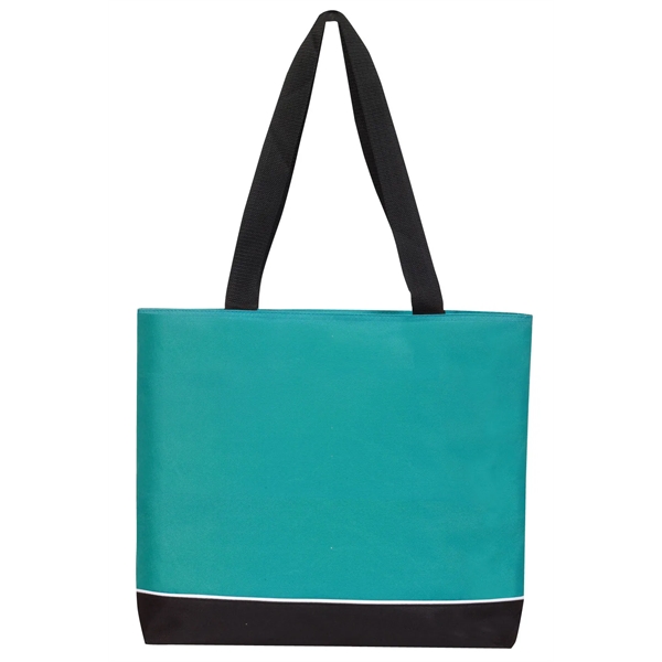 Zipper two tone, 600 Denier polyester tote bag, 18" x 15"... from ASI 40515 BILD Enterprises LLC / Ben-Line
