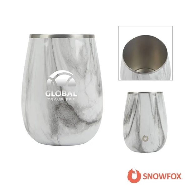 Snowfox® 13.5 oz. Vacuum Insulated Marble Finish Pinot Noir Wine Glass... from ASI 67866 Logomark/Valumark