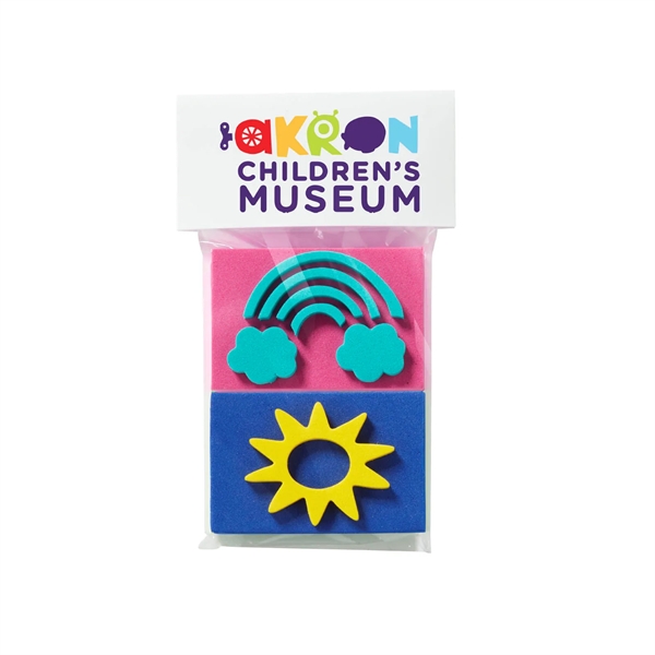 2 piece foam stamp pack with full color header card.... from ASI 63549 Jornik Manufacturing Corp