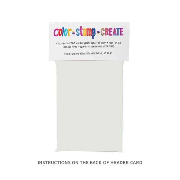 2 piece foam stamp pack with full color header card.... from ASI 63549 Jornik Manufacturing Corp