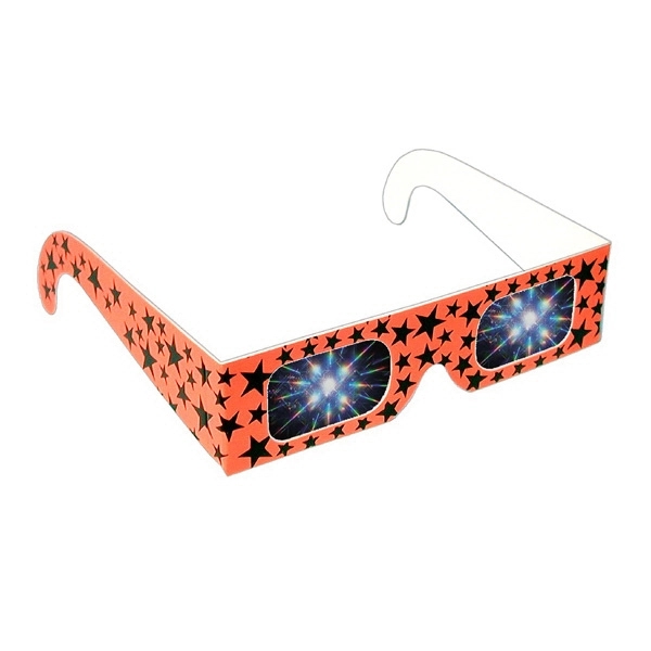 Fireworks Glasses - Assorted Neon w/ Stars - Stock Imprint.... from ASI 80485 Rainbow Symphony Inc / Rainbow Symphony