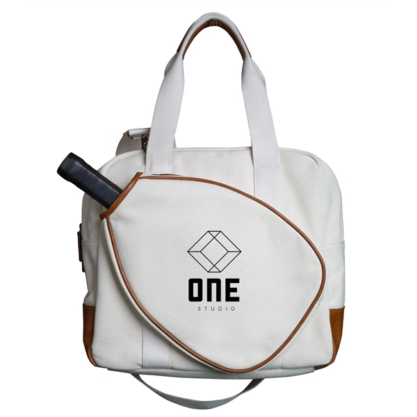The Rally Ready Pickleball Tote; crafted from durable 16 oz canvas... from ASI 76730 Peerless Umbrella Co Inc / Threads By Peerless