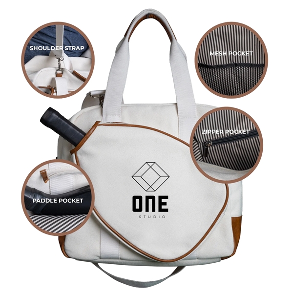 The Rally Ready Pickleball Tote; crafted from durable 16 oz canvas... from ASI 76730 Peerless Umbrella Co Inc / Threads By Peerless