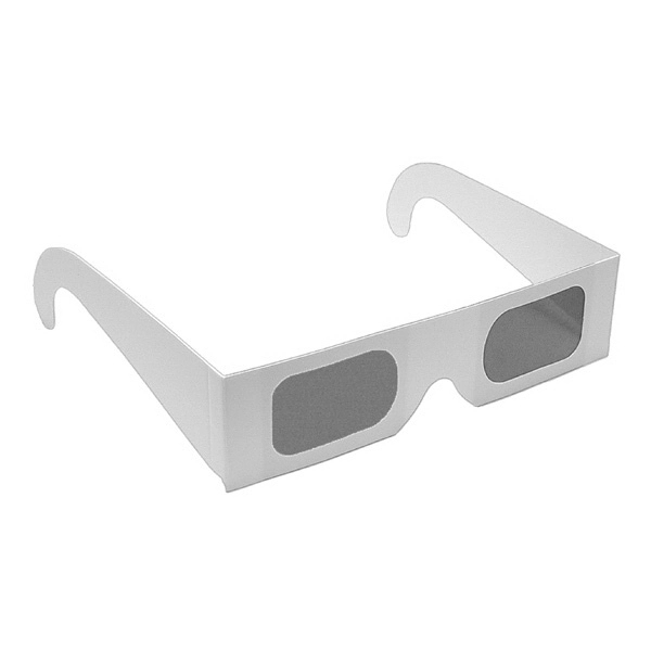 White Frame Polarized 3D Glasses with Lenses Cut at Opposing 45... from ASI 80485 Rainbow Symphony Inc / Rainbow Symphony