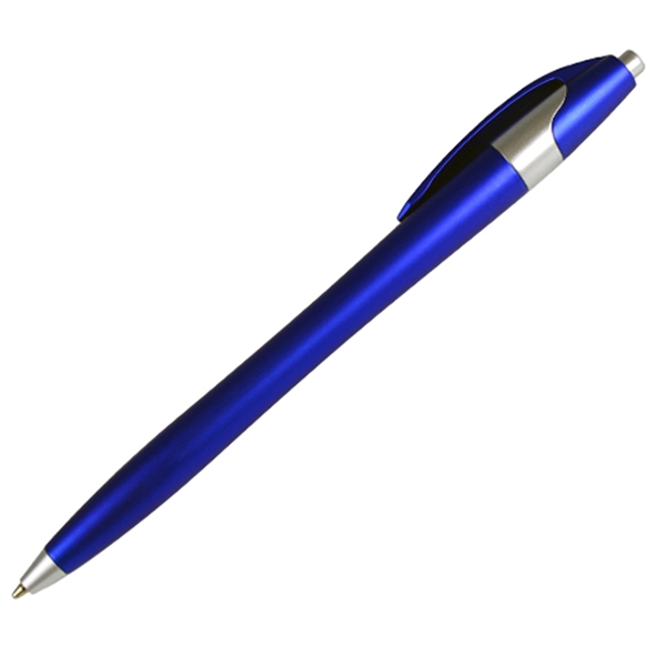 Matter European design ballpoint pen with colored barrel and silver accents.... from ASI 57956 Graphco line