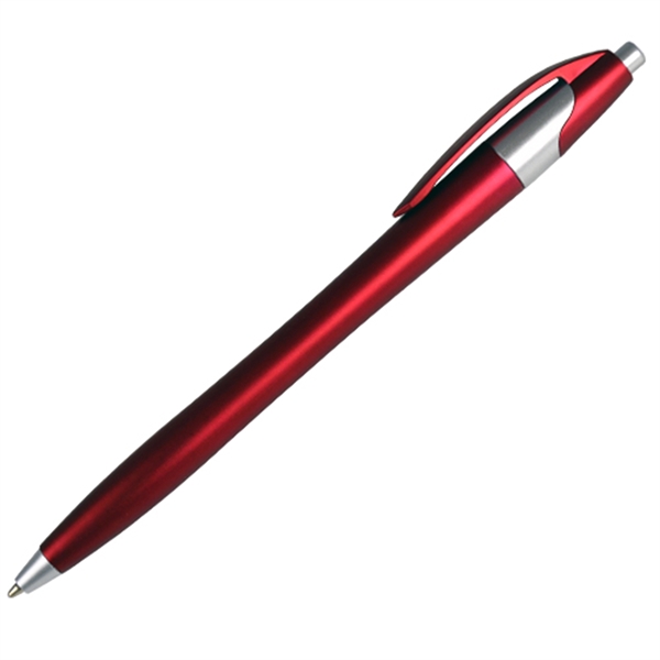 Matter European design ballpoint pen with colored barrel and silver accents.... from ASI 57956 Graphco line