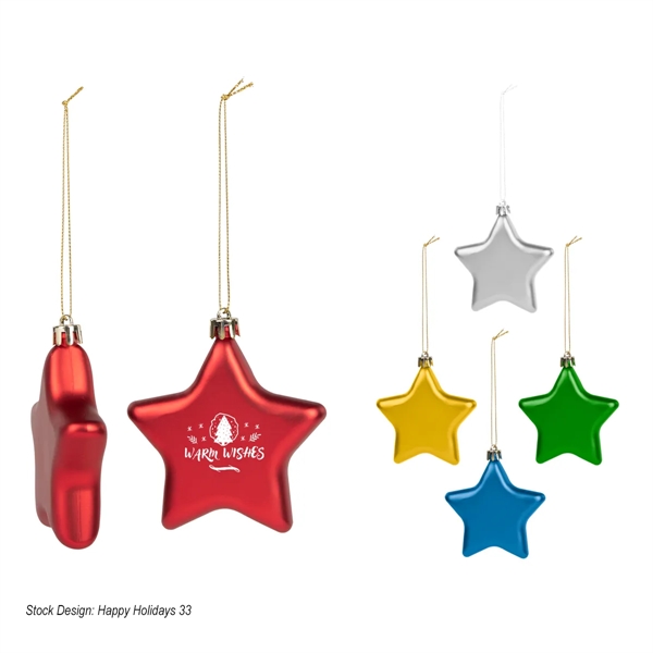 Shatter-resistant, star-shaped ornament with a string for hanging.... from ASI 61125 Hit Promotional Products / Hit®